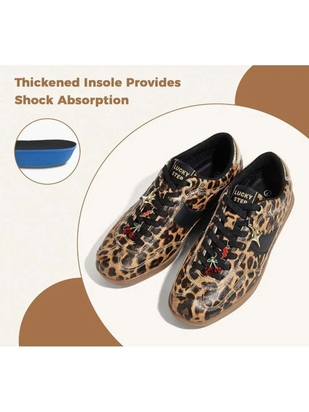 Classic Retro Sneakers Lace Up Faux Leather Casual Walking Shoes Comfortable